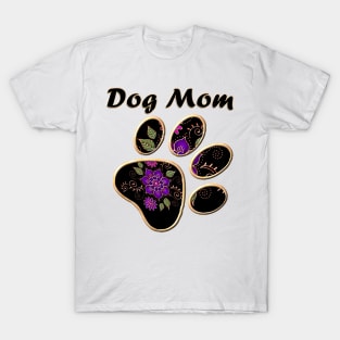 Dog Mom With Paw T-Shirt